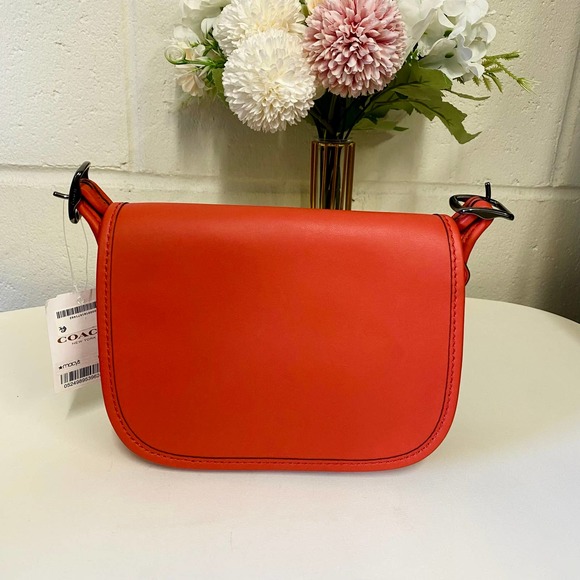 coach 57731 Saddle 18 IN Deep Coral Bags
